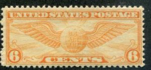 USA SC# C19 Winged Globe 6c MNH snall tear at bottom