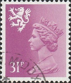 Great Britain Scotland #SMH57 1986 31p Violet QEII Machin UNUSED-CTO-VF-OG-H.