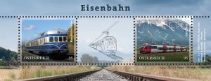 2024 Austria Railroad Brand Issue SS (Scott NA) MNH