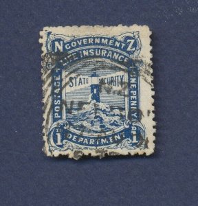 NEW ZEALAND - Scott OY12 - used - Life Insurance - 1906