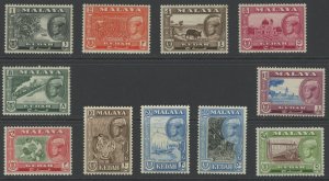 Malaya Kedah 95-105  ** mint NH (104-5 LH) (2211 99)