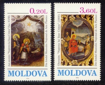 Moldova Sc# 151-2 MNH Christmas 1994