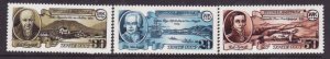 Russia-Sc#5971-3-unused NH set-American settlements-Ships-1991-