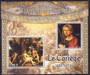 Ivory Coast 2013 Art Paintings Corregio Sheet MNH