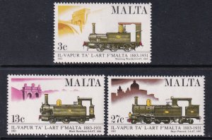 Malta 620-622 Trains MNH VF
