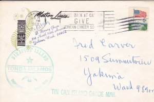 Tonga  Niuafo'ou Island - Tin Can Island Canoe Mail Cover