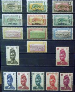 CAMEROON   Mint Hinged   Scott # 130, 147-51, 170-73, 225-31   CV$ 6.30