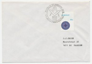 Cover / Postmark Netherlands 1978 Masonic lodge Fides Mutua
