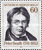 Berlin 9N467  60pf unused stamp of Peter Geuth