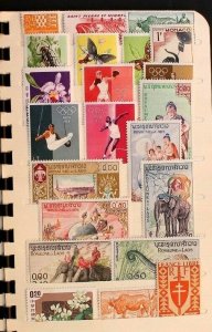 Wordwide Stamp Collection Lot of 113 MNH in Honor-Built Stock Book Album