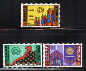 Ethiopia  #709-11, Mint Never Hinge,