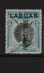Labuan 1901 SGd4 perf 14x13.5 5c postage due CDS cancel used