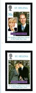 St Helena 733-34 MNH 1999 Prince Edward Wedding