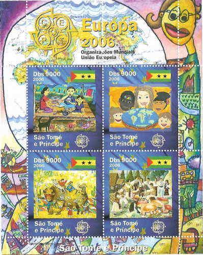 St Thomas & Prince - Europa 2006 on Stamps - 4 Stamp  Sheet 19A-028