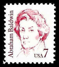 PCBstamps   US #1850 7c Abraham Baldwin, MNH, (9)