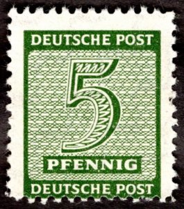 1945, Germany, 5pf, MNH, Mi 120X (perf 10¾)