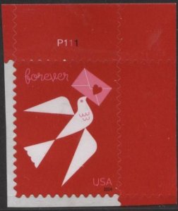 US 5826 (mnh) (66¢) love: dove & envelope (2024)