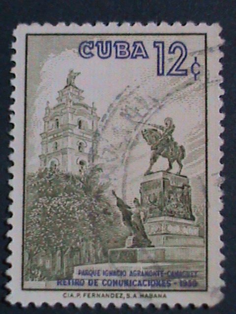 ​CUBA-LARGE PICTORIAL FAMOUS BUILDING OF CUBA USED VERY OLD STAMP-VERY FINE