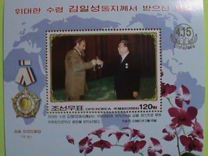 KOREA STAMP:2003-SC#4296-  FIDEL CASTRO -FROM CUBA-VISIT TO KOREA-MNH S/S SHEET