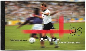 GREAT BRITAIN 1996 £6.48 European Soccer Prestige Booklet Sc BK161 MNH