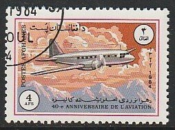 1984 Afghanistan - Sc 1091 - used VF - 1 single - Ilyushin IL-12