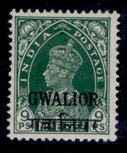 INDIAN STATES - Gwalior GVI SG107, 9p green, M MINT. Cat £75.