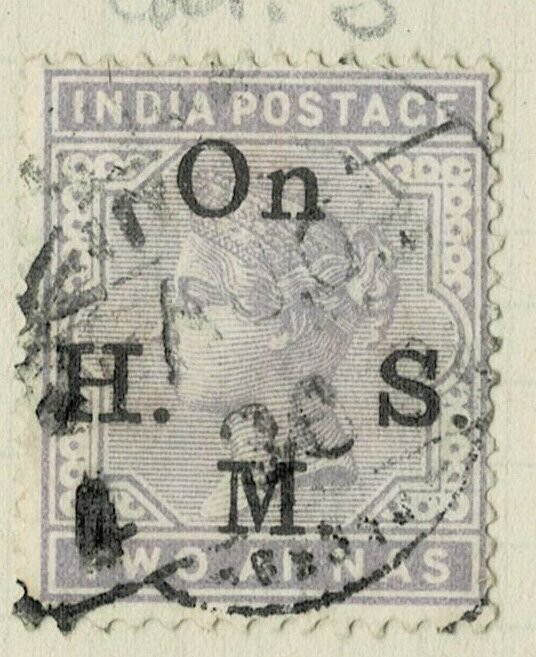 india 1874-82 - ON.H.M.S OVERPRINT - QV 2AS   SG NO 051 USED