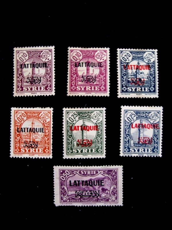 LATAKIA - SCOTT# 1-7 - MH - CAT VAL $11.50 