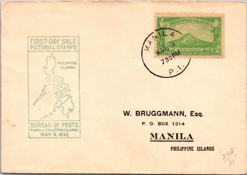 Philippines 1932 - First Day Sale Pictorial Stamps - Manila - F72172