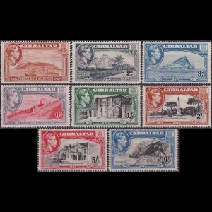 GIBRALTAR 1942 - Scott# 108a-117a Scenes Perf.14 Set of 8 LH