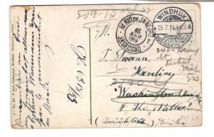 SOUTH WEST AFRICA 24-7-14 WINDHUK B/S RIO 1919 VIA USA PICTURE