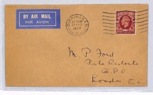 GB Air Mail Cover FIRST FLIGHT Birmingham London Poste Restante 1934 ZN11