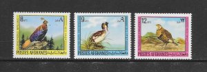 BIRDS - AFGHANISTAN #883-5 MNH