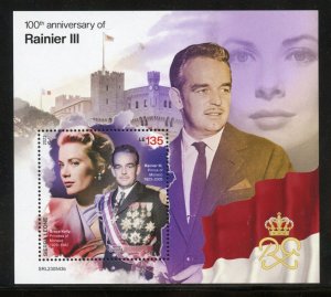 SIERRA LEONE 2023 100th ANNIVERSARY OF RAINIER III W/GRACE KELLY S/SHEET MINT NH