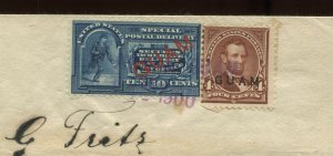 Guam Scott E1a & 4 Overprint Used Stamps on Nice Cover to Saipan Mariana Islands