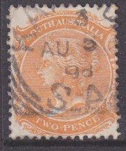 South Australia sc#106 1895 2p QV orange used