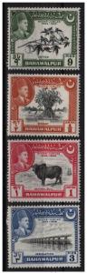 Bahawalpur 1949  Scott 22 - 25, set of 4 MH - Silver Jubilee