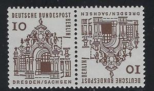 Germany Berlin Scott # 9N215b, mint nh, tete beche, Mi # K4