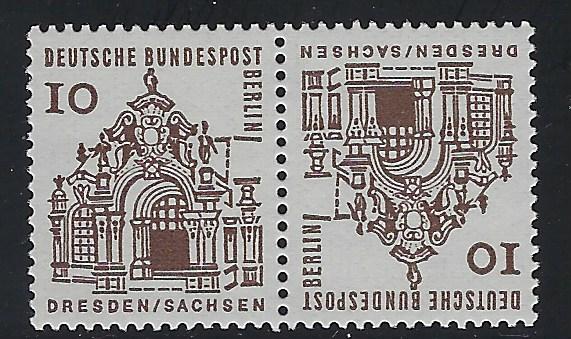 Germany Berlin Scott # 9N215b, mint nh, tete beche, Mi # K4