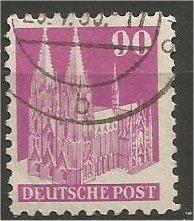 GERMANY, 1948, used 90pf rose lilac, Munich Scott 657a