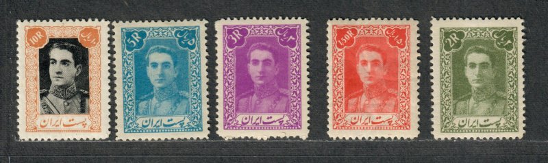 Iran Sc#892, 4, 7, 9, 900 M/LH/F, 899 Gum Loss, 900 Gum Crease, Cv. $290