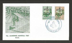 1967 Haiti Scouts World Jamboree ovpt flowers FDC 