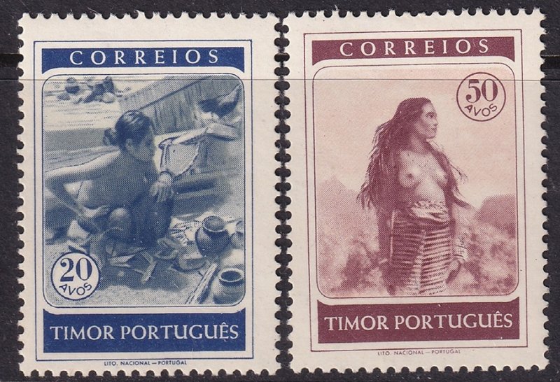 Timor 1950 Sc 256-7 set MH*