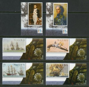 NAURU   200th ANNIVERSARY OF THE BATTLE OF TRAFALGAR SET II  MINT NH