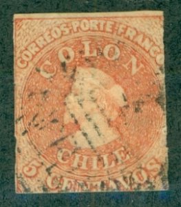 CHILE 1A USED (RL) 1465 CV $250.00 BIN $50.00