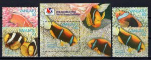 Vanuatu 637-640a MNH Marine Life Fish Anemonefish ZAYIX 0624S0141