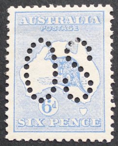 Australia 1913 Six Pence Kangaroo Official SG O8 mint