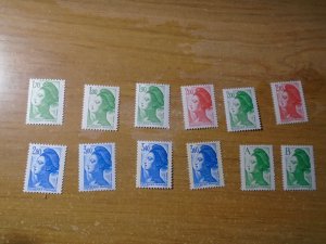 France  #  1879-80/1885-86//888-89//891-92   MNH