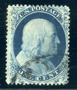 US SCOTT #19 USED-FINE POS. 96L4 W/ PF CERT FACE FREE CANCEL (4/23/21 GP)