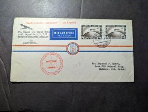 1929 Germany LZ 127 Graf Zeppelin Airmail First Flight Cover FFC to Chicago USA